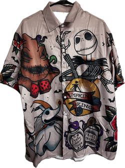 Nightmare before Christmas button UP