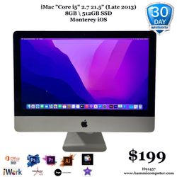 iMac "Core i5" 2.7 21.5" (Late 2013) 8GB, 512GB SSD "H91457"