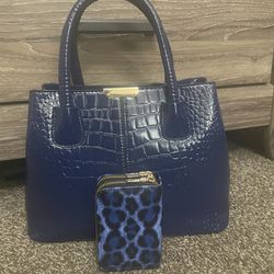 Brand New Crocodile /leopard print, elegant purse, and wallet set.