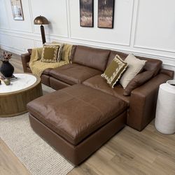 NEW Leather Cloud Couch Modular Sofa