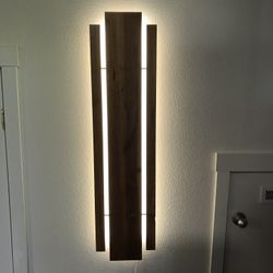 Wall Art Scone Lamp - Barn Wood Larch