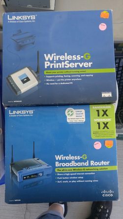Linksys Wireless-G print server and router