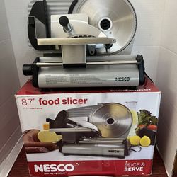 LIKE NEW Nesco 8.7" Slice & Serve Food Slicer in Original Box