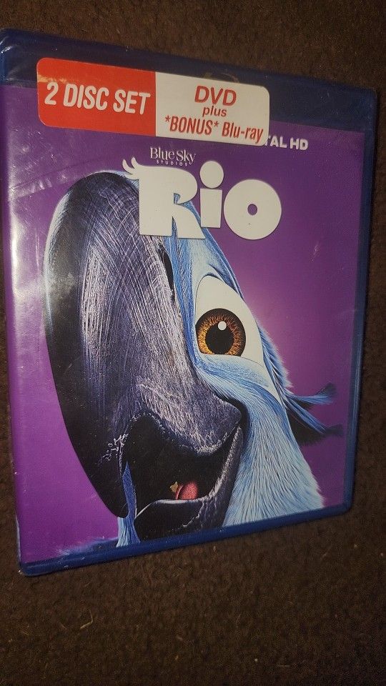 Mint Condition DVD Of Movie RIO Creators Of Ice Age. Blu-Ray Disc Is The Onky One Included, Rated G
