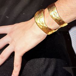 Split Wrist Cuff  24 KT Gold Plating