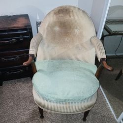 Antique Accent Arm Chair Needs TLC Very Sturdy Good Bones