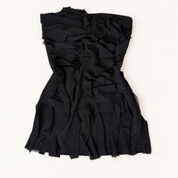 Zara Black Textured Mini Dress – Size L