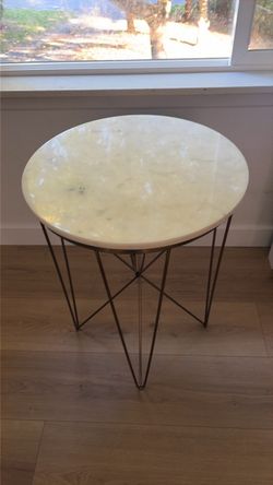 End table with marble top