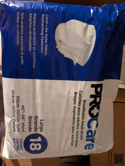 ProCare Breathable Adult Briefs – Large (45"–58" Waist) – New Sealed Pack of 18