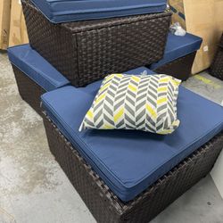 Outdoor Seat Ottoman New Assembled $49.99 Each! 