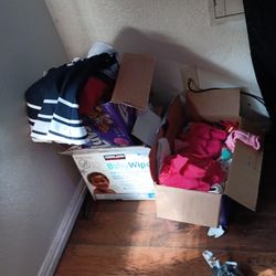 2 Boxes Of Clothes For A Baby Girl