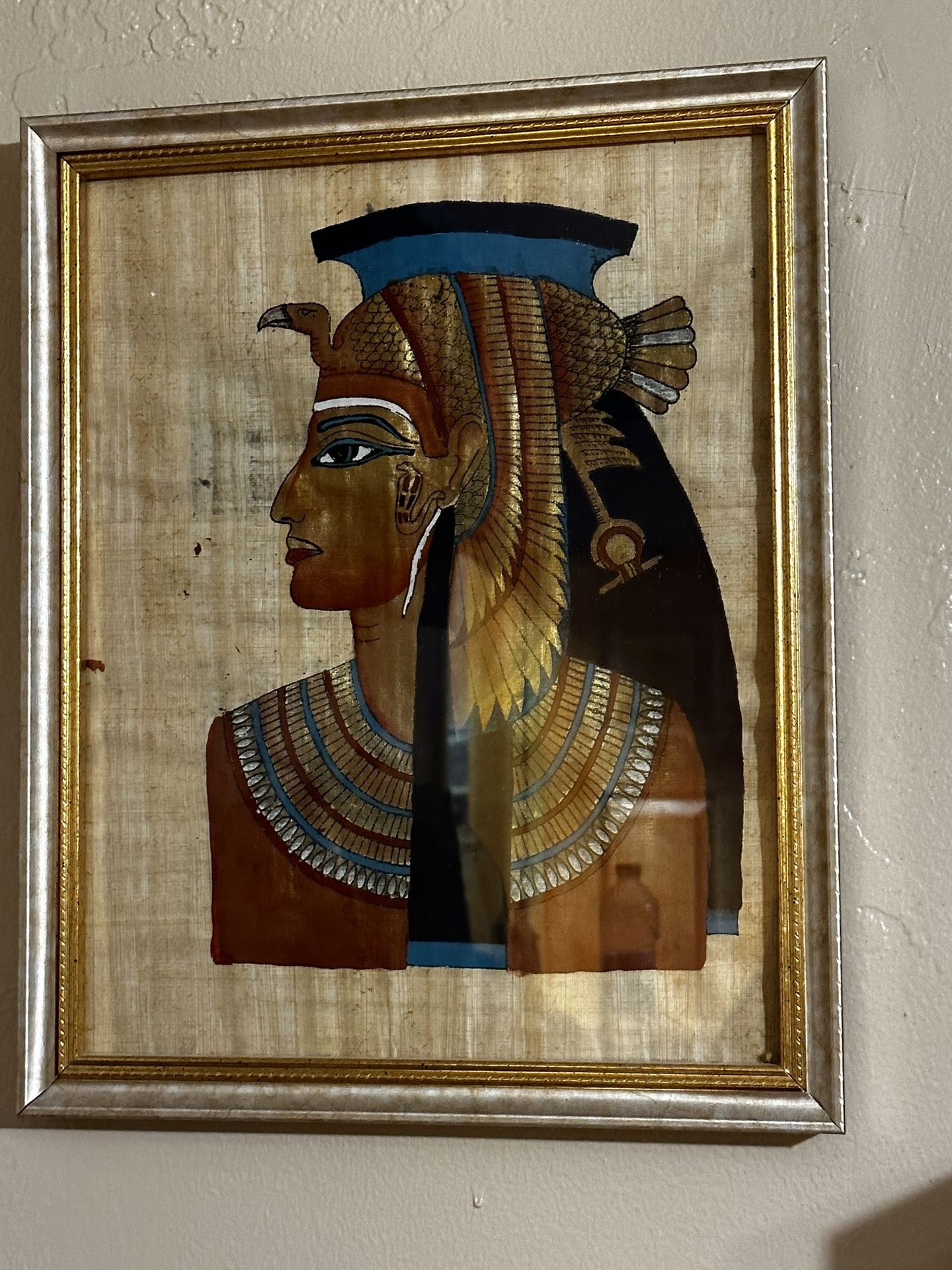 4 Egyptian Papyrus Art Framed 8x11