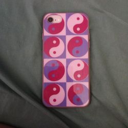 Pink And Purple Ying And Yang Apple iPhone 7, 7S, 8, Case