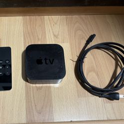 Apple TV 4th Gen Media Streamer A1625, Cable & Remote