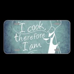 License Plate Novelty Car Front Cook Cooking Preparation Food