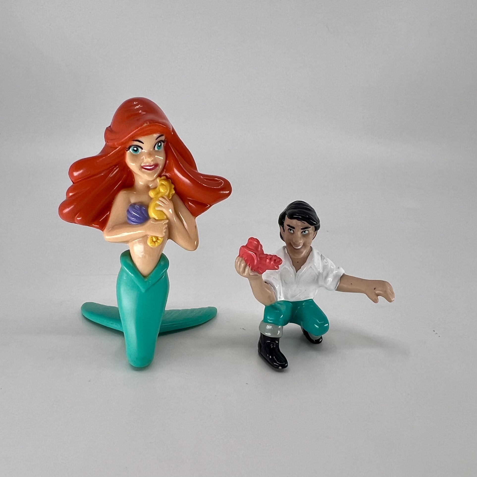 VNTG McDonalds The Little Mermaid Ariel, Eric Figures Toys 2-3" Lot