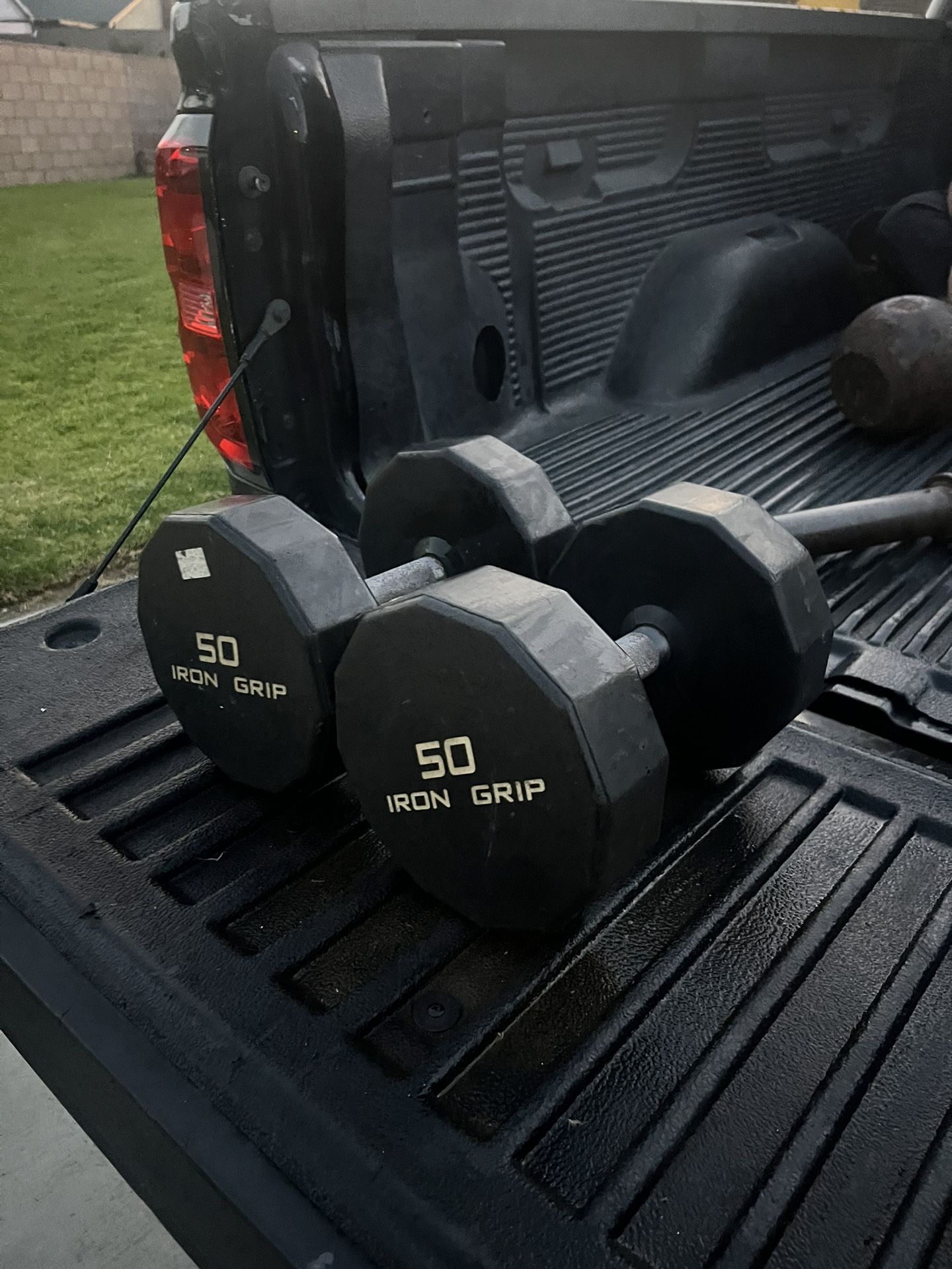 50lbs rubber coated dumbbell set