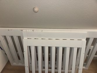 White Wood Baby Crib