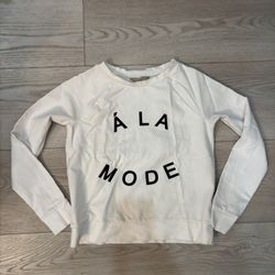 Banana Republic A La mode Cream Crew Neck Sweater Size XS Preloved