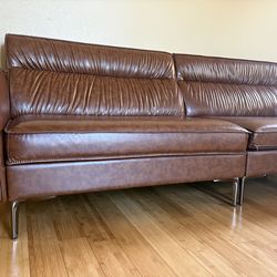 Leather Sofa-almost new