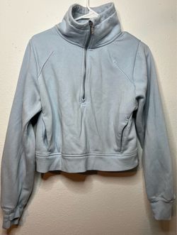 All In Motion Womens M Blue Zip Cropped Sweatshirt Pullover Athletic
