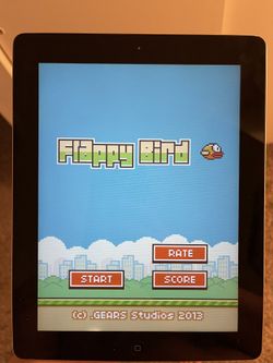 iPad 2 with OG Flappy Bird Game Installed