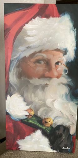 Beautiful Santa Picture Artwork Christmas Wrapped Canvas
