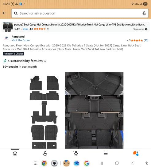 Custom Fitted Floor Mats Kia TELLURIDE