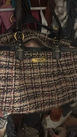 Coach Tweed Tote Bag