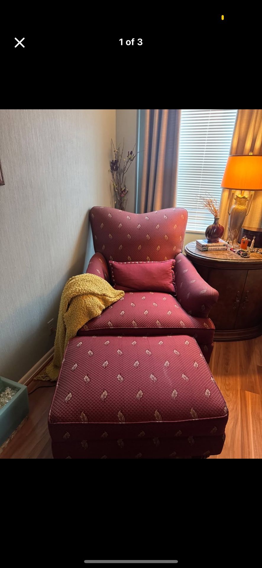 Large chair and ottoman