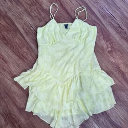 Wild Fable Dress Women’s Size Medium Babydoll Fairy Coquette Drop Waist Clouds s