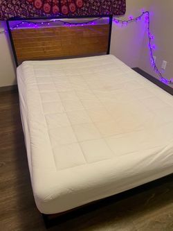 Full-Sized Zinus Bed Frame and Lucid Mattress