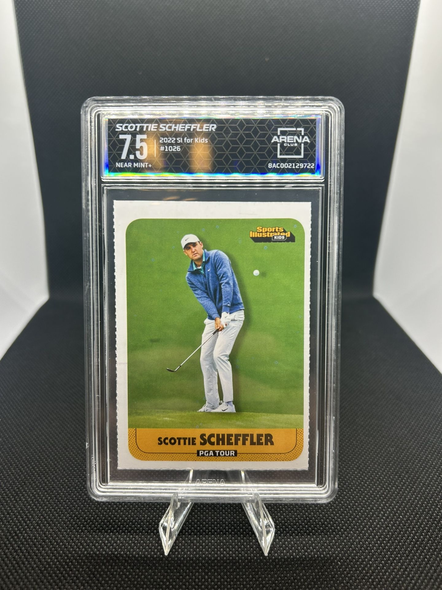 2022 Sports Illustrated for Kids Scottie Scheffler #1026 – Arena Club Graded 7.5