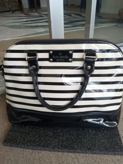 "Kate Spade"..Wellesley..Patent Leather..Striped Handbag