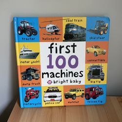 Priddy Books Picture Boardbook First 100 Machines Cars Trucks Vehicles 