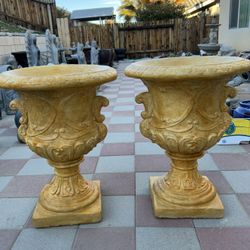 New Flower Pots Made Out Of Cement Perfect Gift 