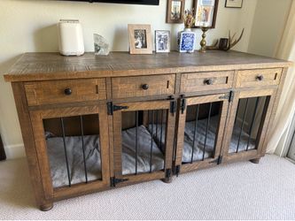 Custom built Oak Dog Kennel