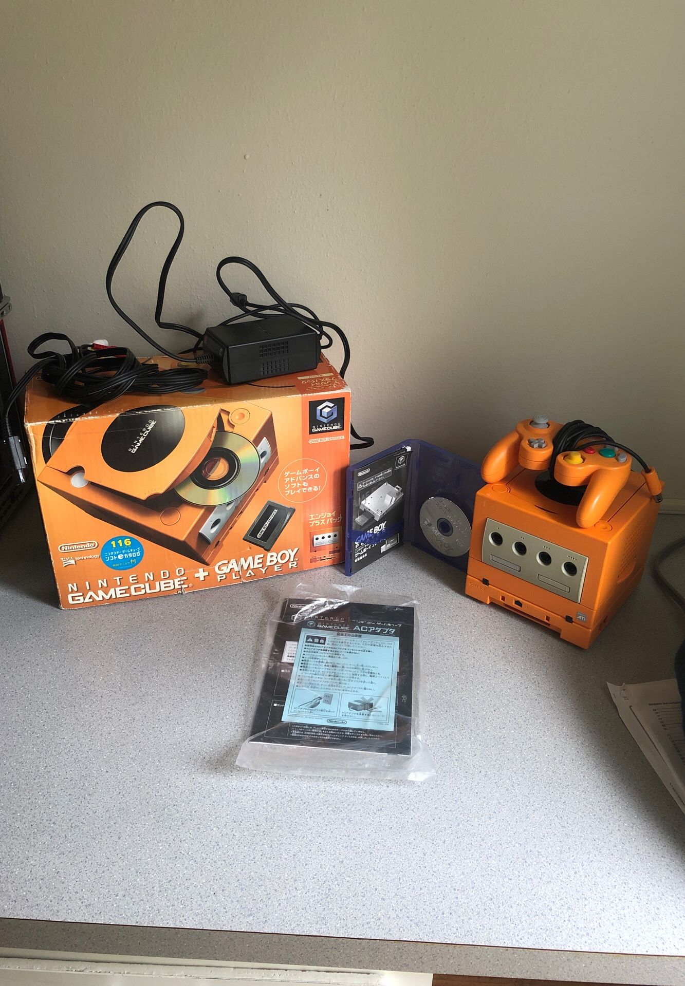 Nintendo Orange Spice GameCube + GameBoy Player