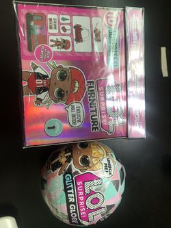 LOL surprise furniture and glitter globe