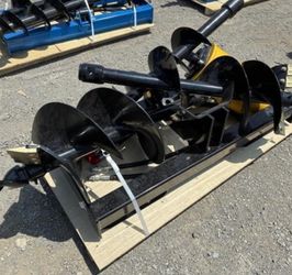 New Skid Steer Auger With Hex Head And 3 Bits 