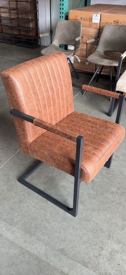 Modern Leather Dining Chairs (Beige/Brown/Green )