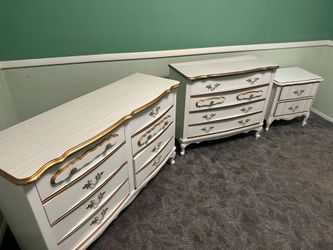 French Provincial Dresser Set with Nightstand