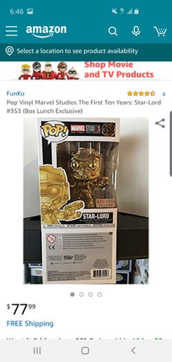 Funko Pop Boxlunch exclusive Star Lord