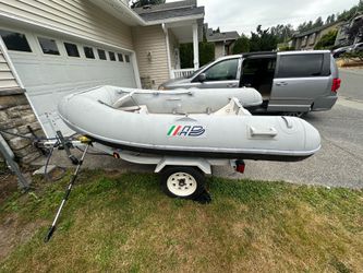 AB Inflatable Boat (Made in Italy) + Trailer – Excellent Condition