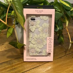 New Kate Spade iPhone 6,6s,7, & 8 Plus Clear Floral Phone case