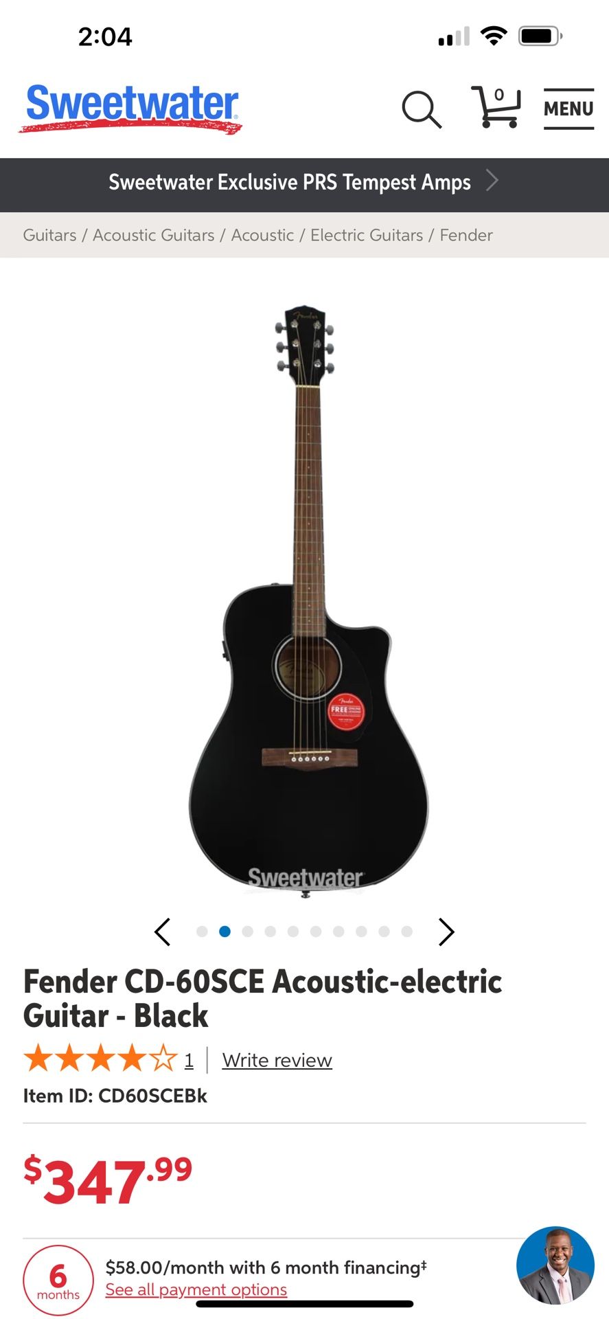 Acoustic Fender Guitar