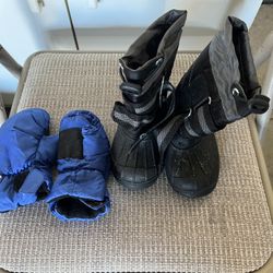 Snow Boots And Snow Mittens 