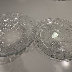 Two Glass Serving Items