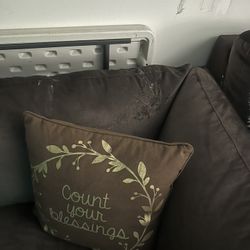 Brown Suede Couch