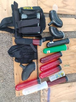 Paint ball belt canister tubes and hoppers $15